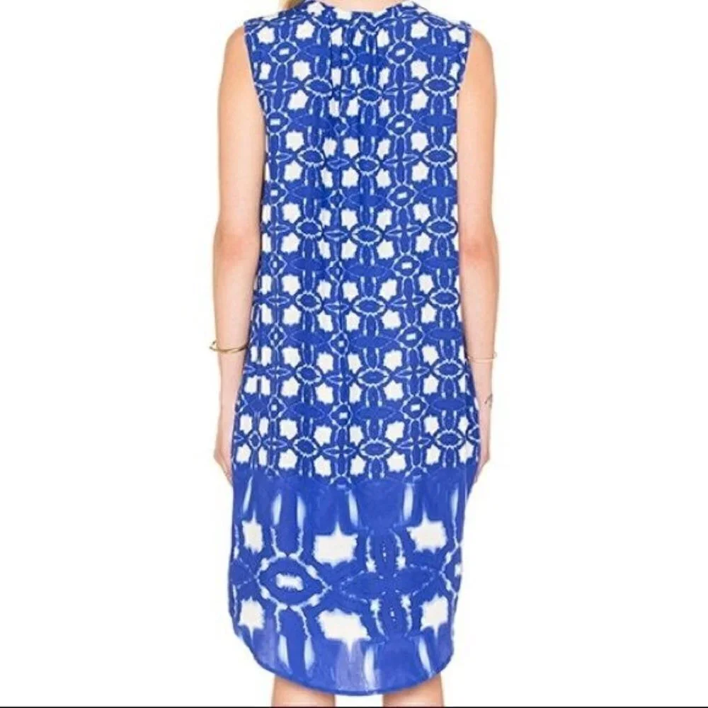 Velvet by Graham and Spencer Sleeveless Blue Bonita Atlantis Shift Dress Small